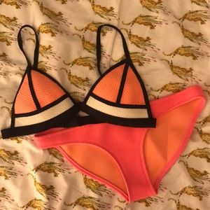 Pink and Orange Triangl Bikini Top and/or Bottoms